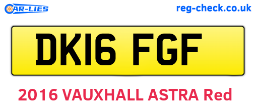DK16FGF are the vehicle registration plates.