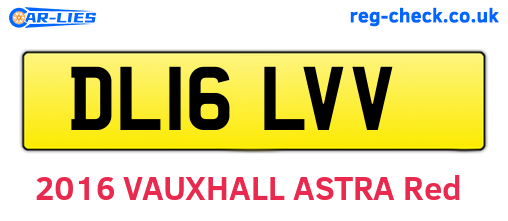 DL16LVV are the vehicle registration plates.