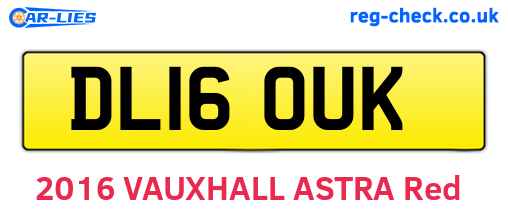 DL16OUK are the vehicle registration plates.