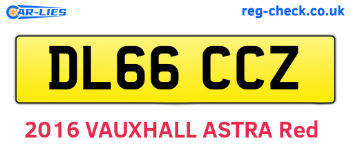 DL66CCZ are the vehicle registration plates.