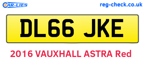DL66JKE are the vehicle registration plates.