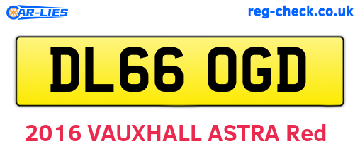 DL66OGD are the vehicle registration plates.