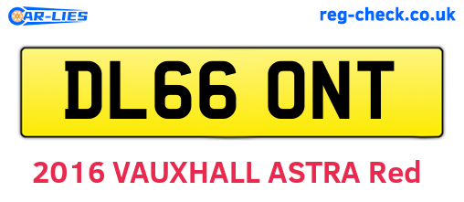 DL66ONT are the vehicle registration plates.