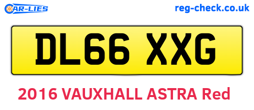 DL66XXG are the vehicle registration plates.