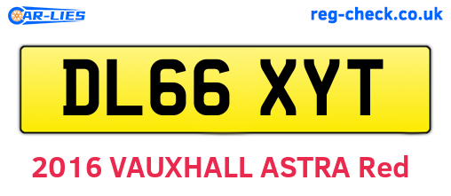 DL66XYT are the vehicle registration plates.