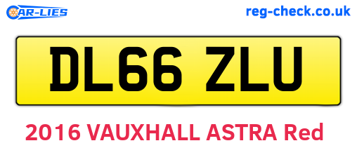 DL66ZLU are the vehicle registration plates.
