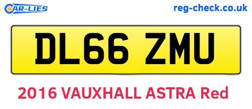 DL66ZMU are the vehicle registration plates.