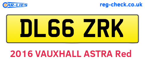 DL66ZRK are the vehicle registration plates.