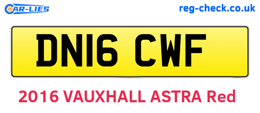 DN16CWF are the vehicle registration plates.