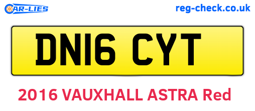 DN16CYT are the vehicle registration plates.