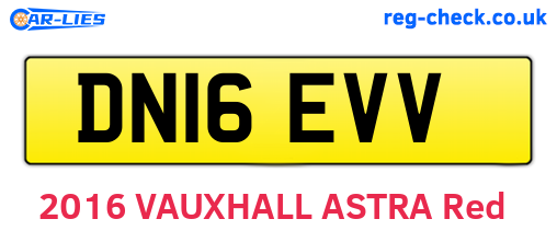 DN16EVV are the vehicle registration plates.