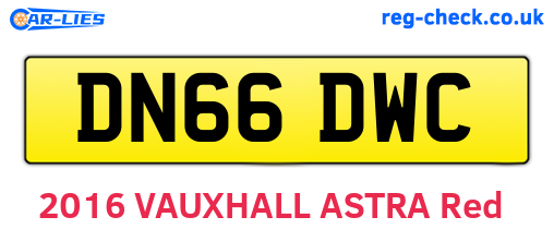 DN66DWC are the vehicle registration plates.