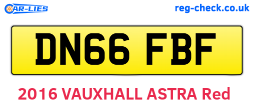 DN66FBF are the vehicle registration plates.