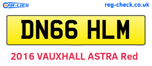 DN66HLM are the vehicle registration plates.