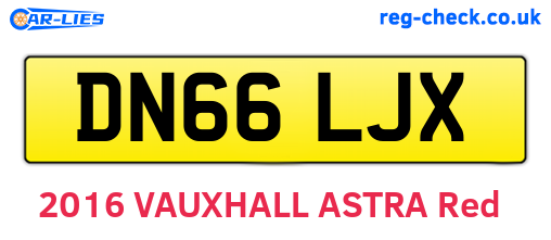 DN66LJX are the vehicle registration plates.