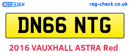 DN66NTG are the vehicle registration plates.