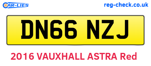 DN66NZJ are the vehicle registration plates.