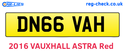 DN66VAH are the vehicle registration plates.