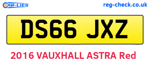 DS66JXZ are the vehicle registration plates.