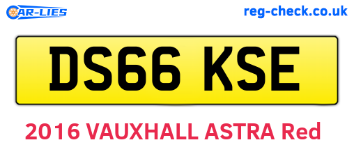 DS66KSE are the vehicle registration plates.