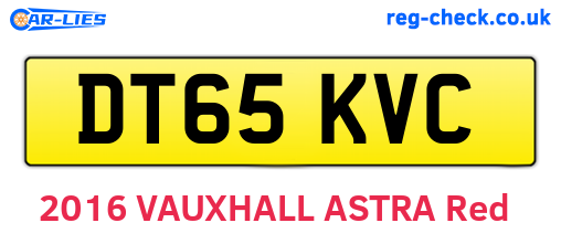 DT65KVC are the vehicle registration plates.