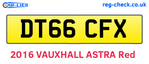 DT66CFX are the vehicle registration plates.