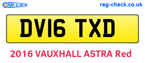 DV16TXD are the vehicle registration plates.