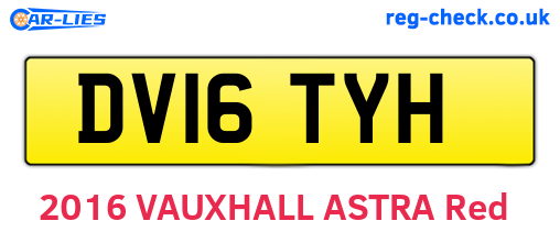 DV16TYH are the vehicle registration plates.