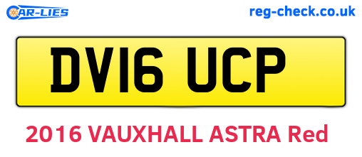 DV16UCP are the vehicle registration plates.