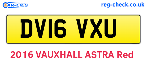 DV16VXU are the vehicle registration plates.