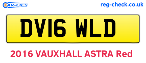 DV16WLD are the vehicle registration plates.