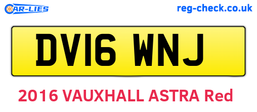 DV16WNJ are the vehicle registration plates.