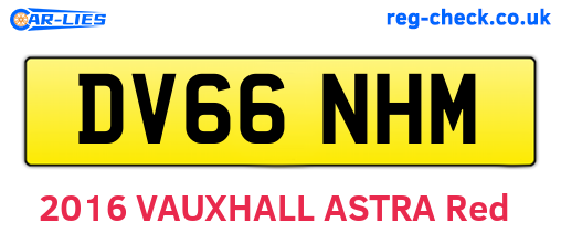 DV66NHM are the vehicle registration plates.