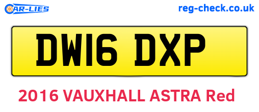 DW16DXP are the vehicle registration plates.