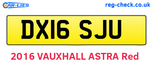 DX16SJU are the vehicle registration plates.