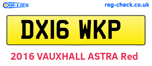 DX16WKP are the vehicle registration plates.