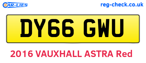 DY66GWU are the vehicle registration plates.