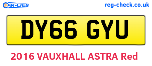 DY66GYU are the vehicle registration plates.