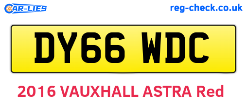 DY66WDC are the vehicle registration plates.