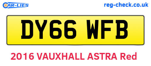DY66WFB are the vehicle registration plates.