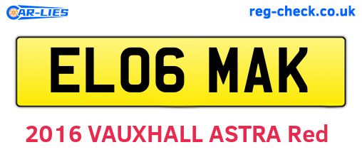 EL06MAK are the vehicle registration plates.