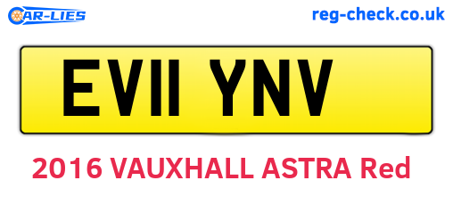 EV11YNV are the vehicle registration plates.
