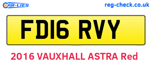 FD16RVY are the vehicle registration plates.
