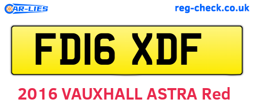 FD16XDF are the vehicle registration plates.