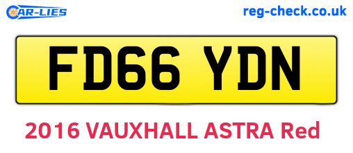 FD66YDN are the vehicle registration plates.