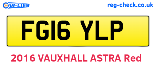 FG16YLP are the vehicle registration plates.