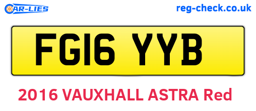 FG16YYB are the vehicle registration plates.