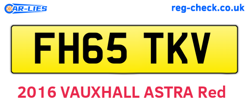 FH65TKV are the vehicle registration plates.