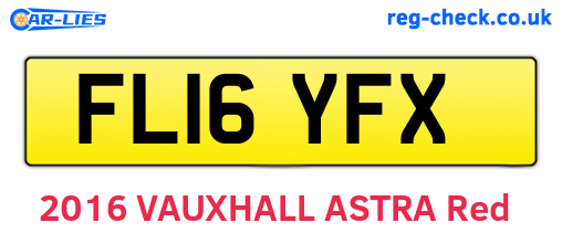 FL16YFX are the vehicle registration plates.