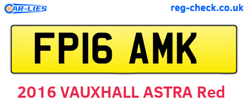 FP16AMK are the vehicle registration plates.
